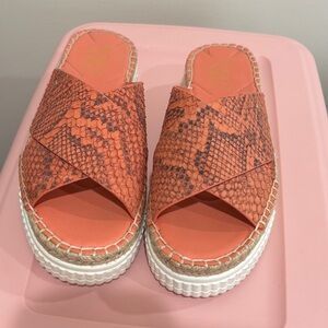 Women's   Snake Print Slide Sandals size 6.5